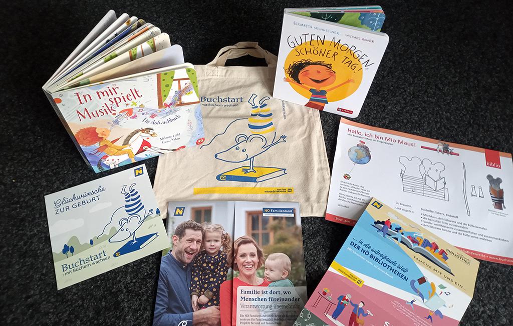 Buchstarttasche und Inhalt